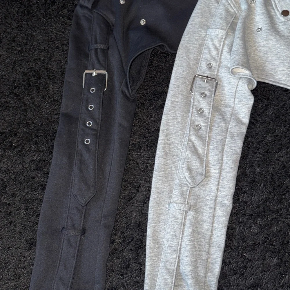 Fashion Nova Black xs & Gray s Cropped Jacket - Picture 2 of 4